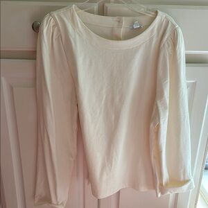 J. Crew Cream Fitted Blouse